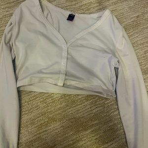 White Cropped Shein Top